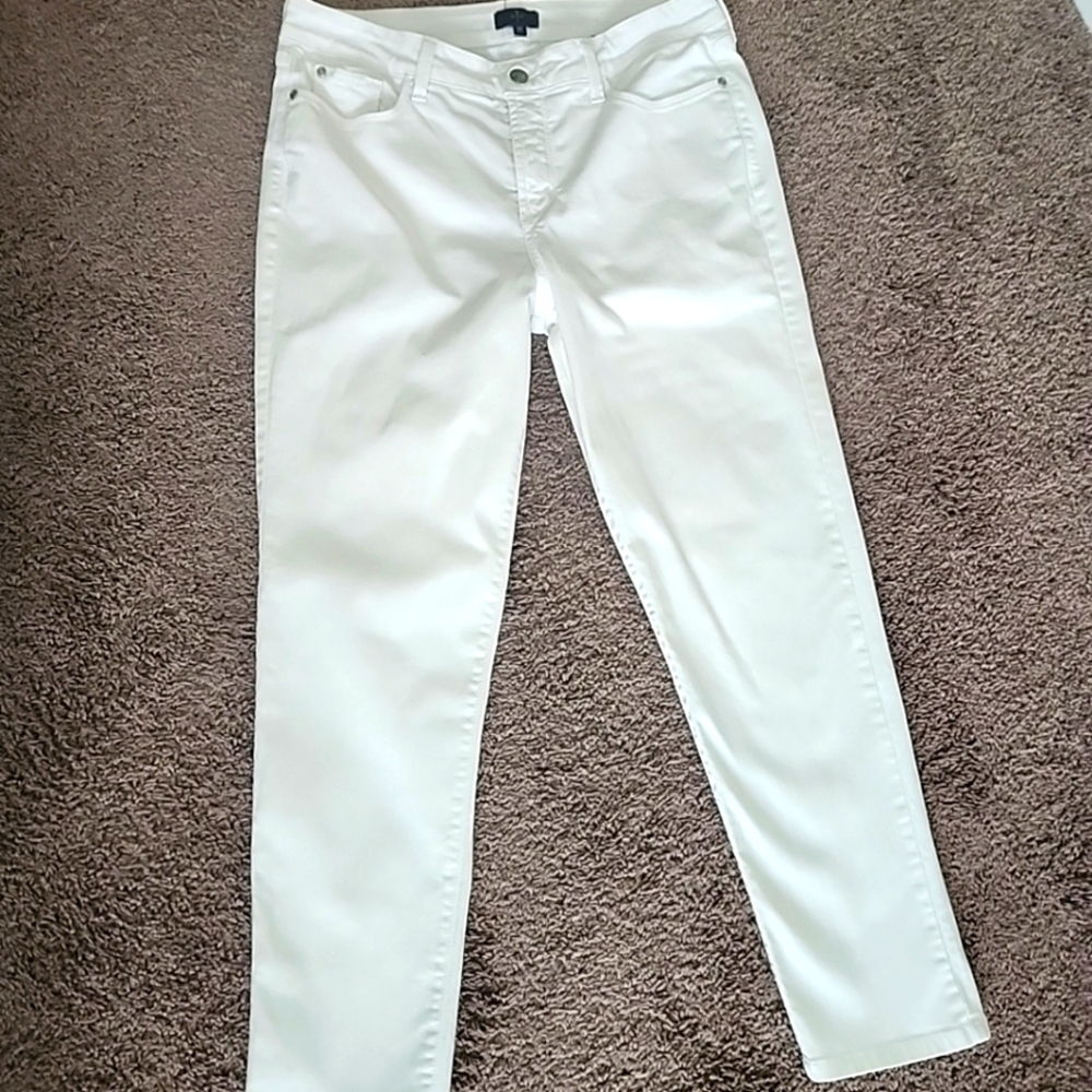 NYDJ White Denim Ankle Jeans Sz 12
